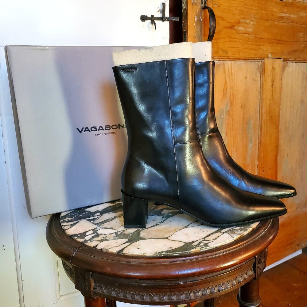Vagabond Gabi Black Leather Boots Size 41